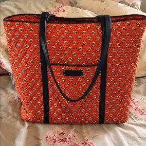 Orange Large Vera Bradley Tote in shade Rio